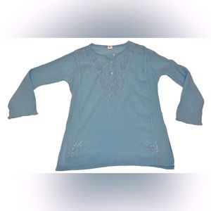 ZAD | Blue 100% Cotton Tunic